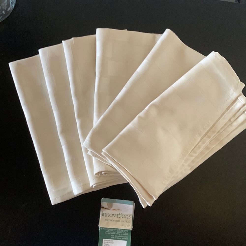 Innovations Pearl Microfiber napkins, set of 6, NWOT